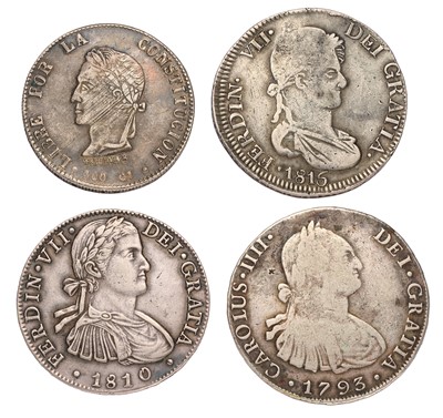 Lot 128 - Assortment of Spanish Empire Silver Coinage; 4...