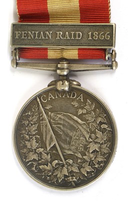 Lot 29 - A Canada General Service Medal 1866-1870, with...
