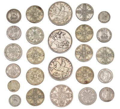 Lot 95 - 3x Silver Crowns, comprising; Victoria 1889...