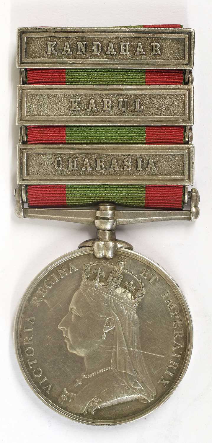 Lot 33 - An Afghanistan Medal 1878-1880, with three...