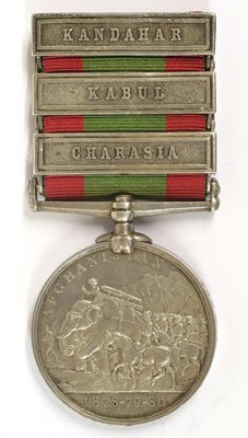 Lot 33 - An Afghanistan Medal 1878-1880, with three...