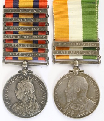 Lot 39 - A Queen's South Africa Medal 1899-1902, with...