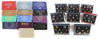 Lot 357 - 21x UK Proof Sets, comprising; 1970, 1971,...