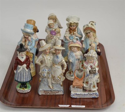 Lot 153 - A tray of fifteen porcelain figurines including Conta & Boehme