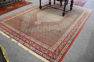 Lot 1024 - Bidjar Carpet, the stepped lozenge field with...