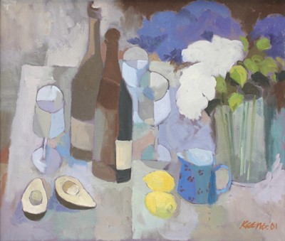 Lot 392 - Arthur Keene (20th Century) Still life with...