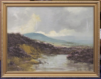 Lot 1047 - Lewis Creighton (1918-1996) Heather covered...