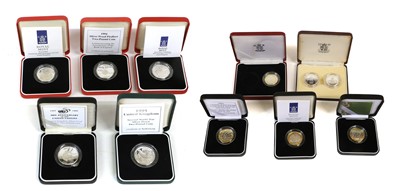 Lot 388 - 10x Silver Proof Piedfort £2 Coins; and 1x...