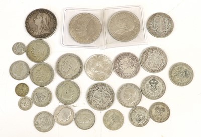 Lot 96 - Assorted British Silver Coinage; highlights...