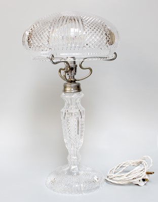 Lot 1183 - A Cut Glass Table Lamp, circa 1930, with...