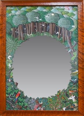 Lot 1119 - Mike Wilks (b.1947) Jungle mirror Initialled...