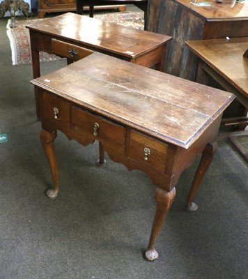 Lot 1332 - A George III Oak Lowboy, 74cm by 45cm by 67cm,...