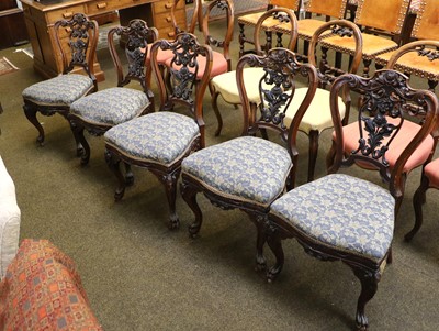 Lot 1364 - A Set of Five Mid 19th Century Walnut Salon...