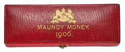 Lot 92 - Edward VII, Maundy Set 1906, comprising 4d, 3d,...