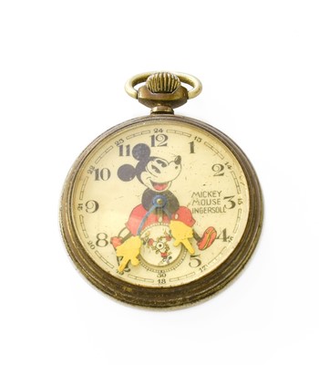 Lot 405 - An Ingersoll Mickey Mouse Open Faced Pocket Watch