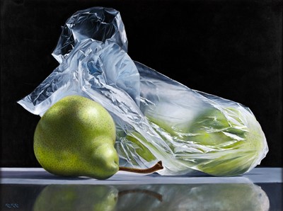 Lot 645 - Ken McKie (Contemporary) Still life of pears...