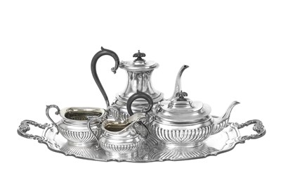 Lot 2233 - A Four-Piece Canadian Silver Tea and Coffee-Service With a Tray En Suite