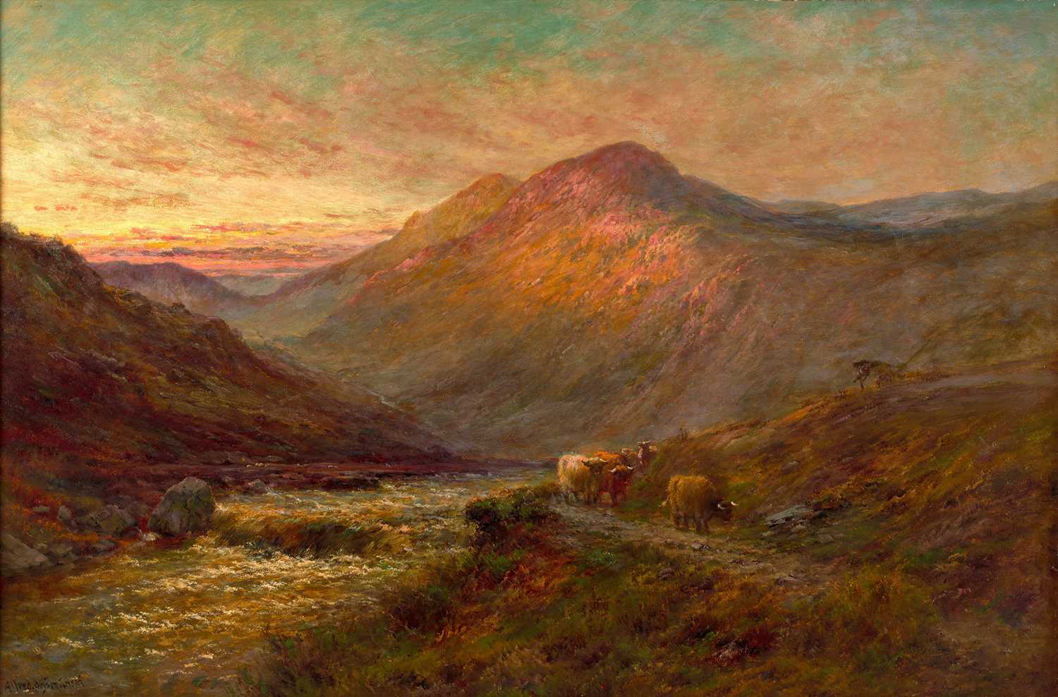 Lot 1102 - Alfred de Breanski Snr. (1852-1928) "The River...