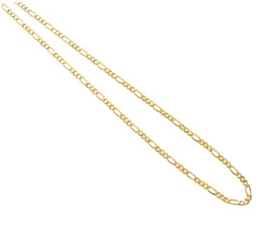 Lot 448 - A 9 Carat Gold Figaro Chain, length 61cm