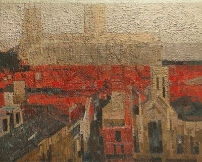 Lot 542 - Jake Attree (b.1950) "The Minster seen from...
