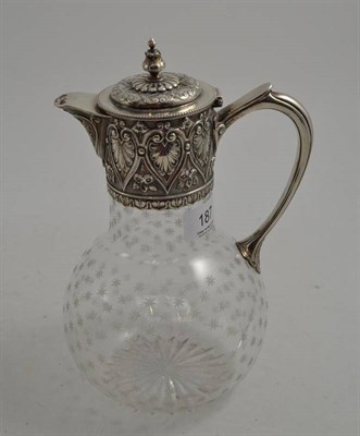 Lot 187 - Silver mounted claret jug