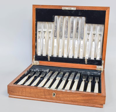 Lot 98 - A Cased Set of George VI Silver and...