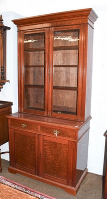 Lot 1297 - A George III Style Mahogany Bookcase Cabinet,...