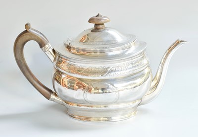 Lot 4 - A George III Silver Teapot, by Robert and...