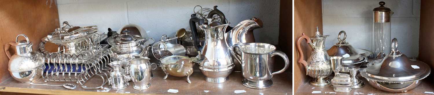 Lot 55 - A Large Collection of Assorted Silver Plate,...