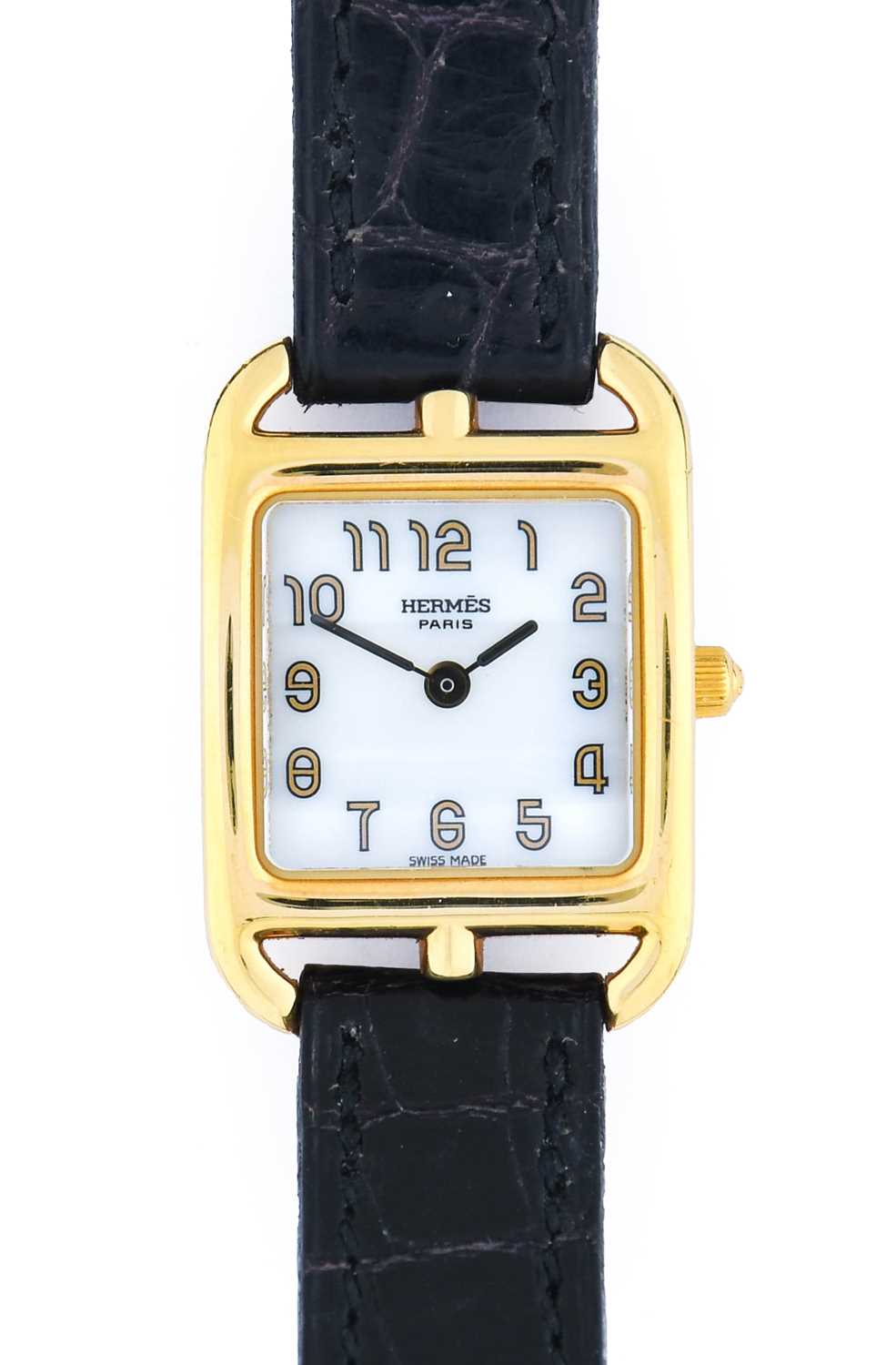Lot 2424 - Hermes: A Lady's 18 Carat Gold Wristwatch,...