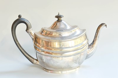 Lot 3 - A George III Silver Teapot, by Peter and...