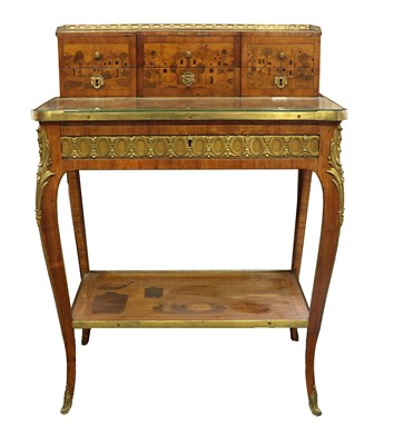 Lot 255 - A French Tulipwood and Marquetry Bureau de...