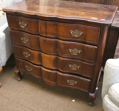 Lot 1374 - A Mahogany Serpentine Fronted Four Height...