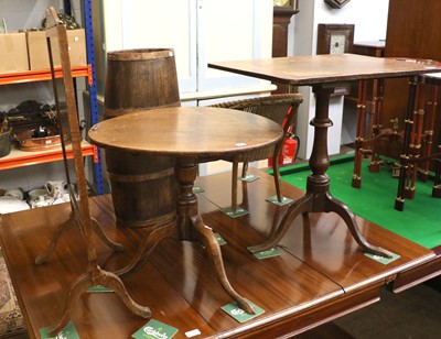 Lot 1388 - A 19th Century Oak Tripod Table, (alterations)...