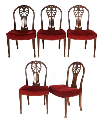 Lot 166 - A Set of Five George III Mahogany Side Chairs,...