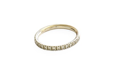 Lot 378 - A Platinum Diamond Half Hoop Ring, the round...