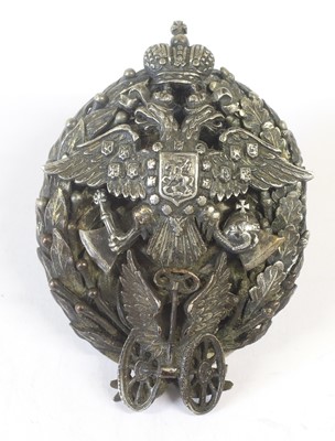 Lot 120 - An Imperial Russian Badge, in white metal,...