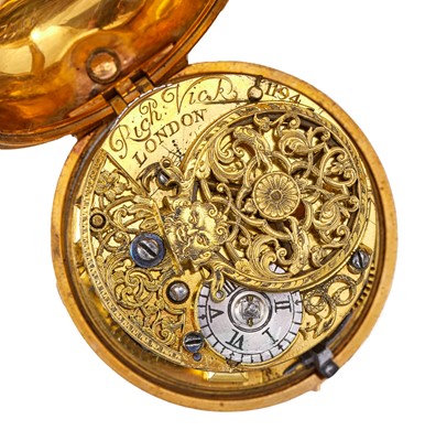Lot 2188 - Richard Vick: A 22 Carat Gold Pair Cased Verge...