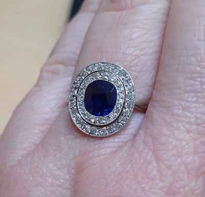 Lot 2325 - An Early 20th Century Sapphire and Diamond...