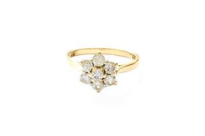 Lot 464 - An 18 Carat Gold Diamond Cluster Ring, the...