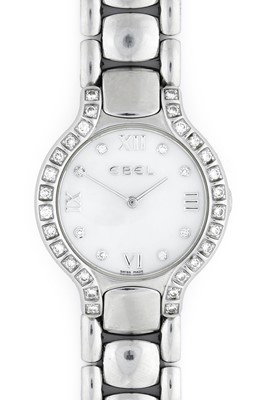 Lot 469 - Ebel: A Lady's Stainless Steel Diamond Set...