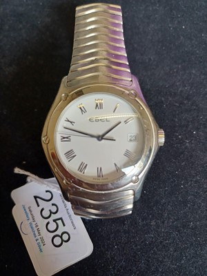 Lot 2358 - Ebel: A Stainless Steel Calendar Centre...