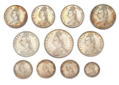Lot 71 - Selection of Victoria 1887 Silver Coinage; 11...