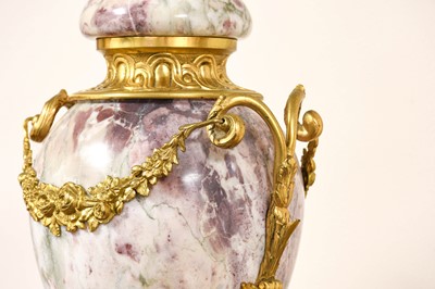 Lot 142 - A Pair of Gilt-Metal-Mounted Pink and White...