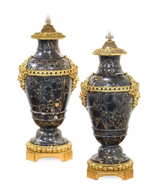 Lot 144 - A Pair of Gilt-Metal-Mounted Variegated Grey...