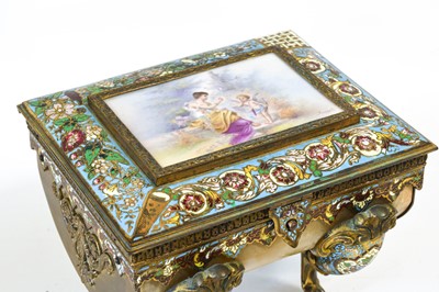 Lot 133 - A French Champlevé Enamel and...