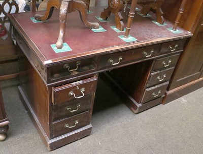 Lot 1319 - A Victorian Mahogany Kneehole Desk, 122cm by...