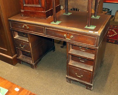 Lot 1322 - A Victorian Mahogany Kneehole Desk, 120cm by...