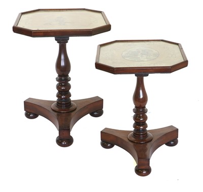 Lot 802 - A Pair of Victorian Tripod Tables, the...