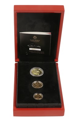 Lot 295 - East India Company, Guinea Three Coin Set 2015,...